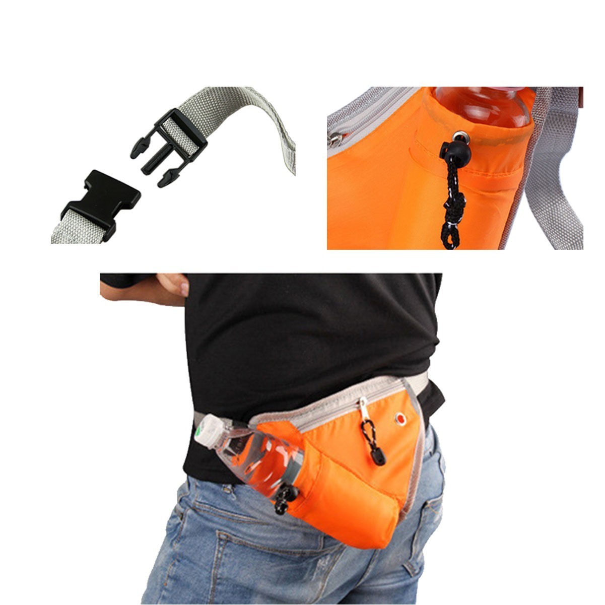 Outdoor Sports Fanny Pack w/ Water Bottle Holder