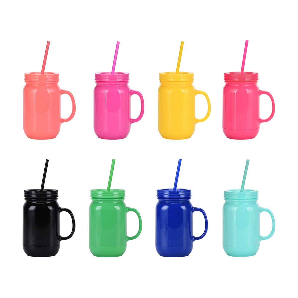 20oz Insulated Jar Style Tumbler with Reusable Straw