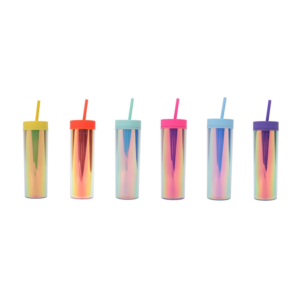 16oz Leakproof Double Layer Tumbler with Screw Lid and Straw