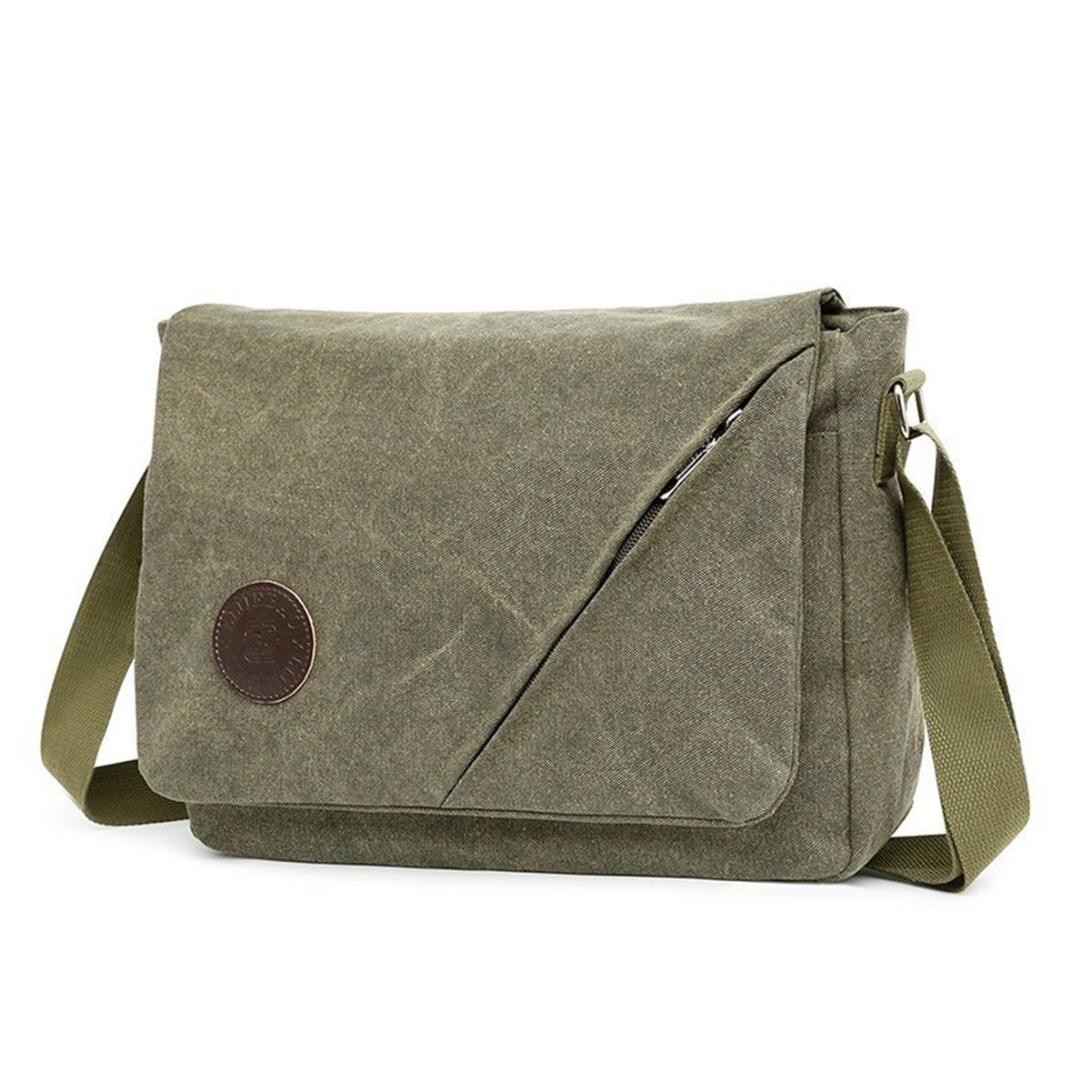 Spacious Casual Messenger Bag with Flip Closure