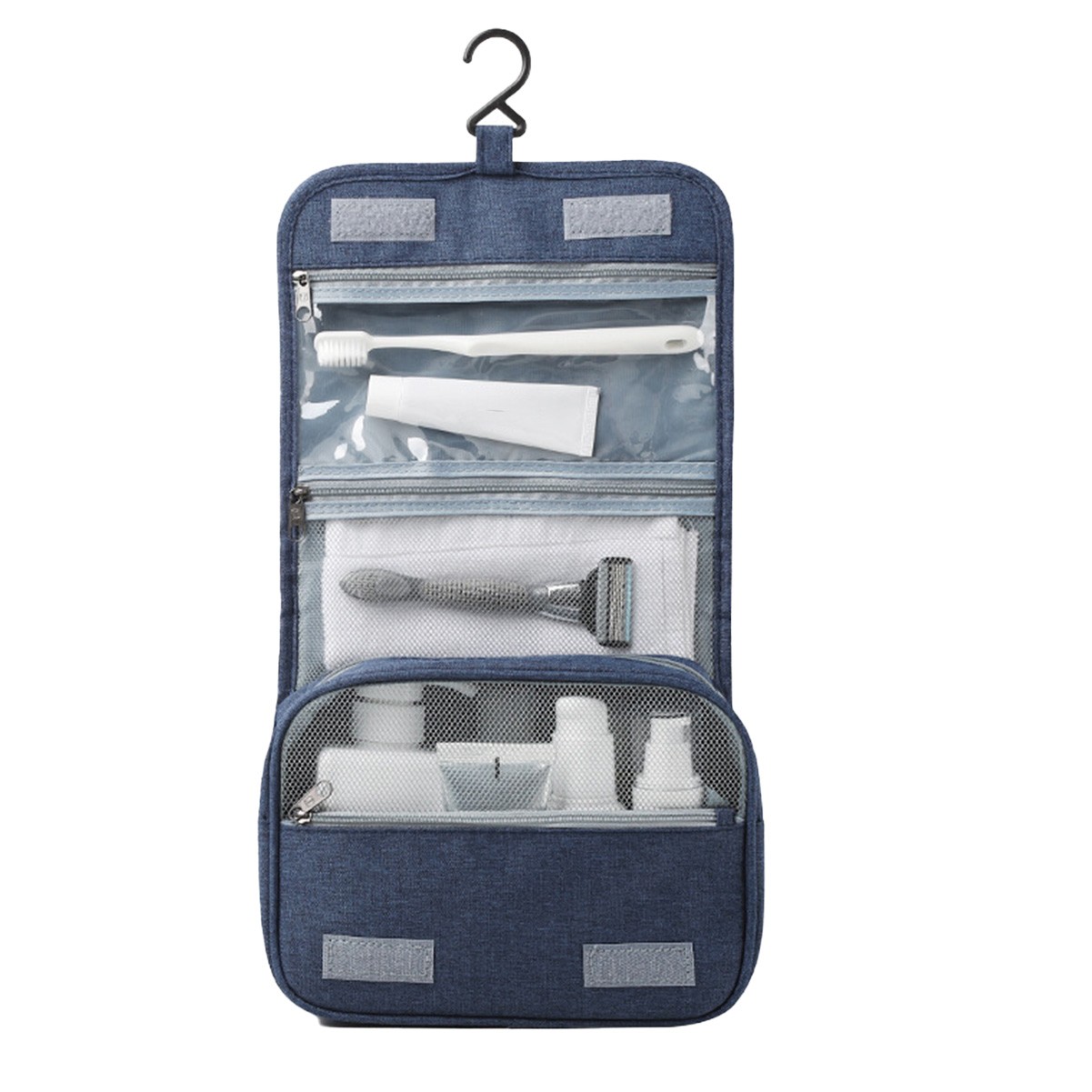 Versatile Foldable Roll-Up Travel Toiletry Bag
