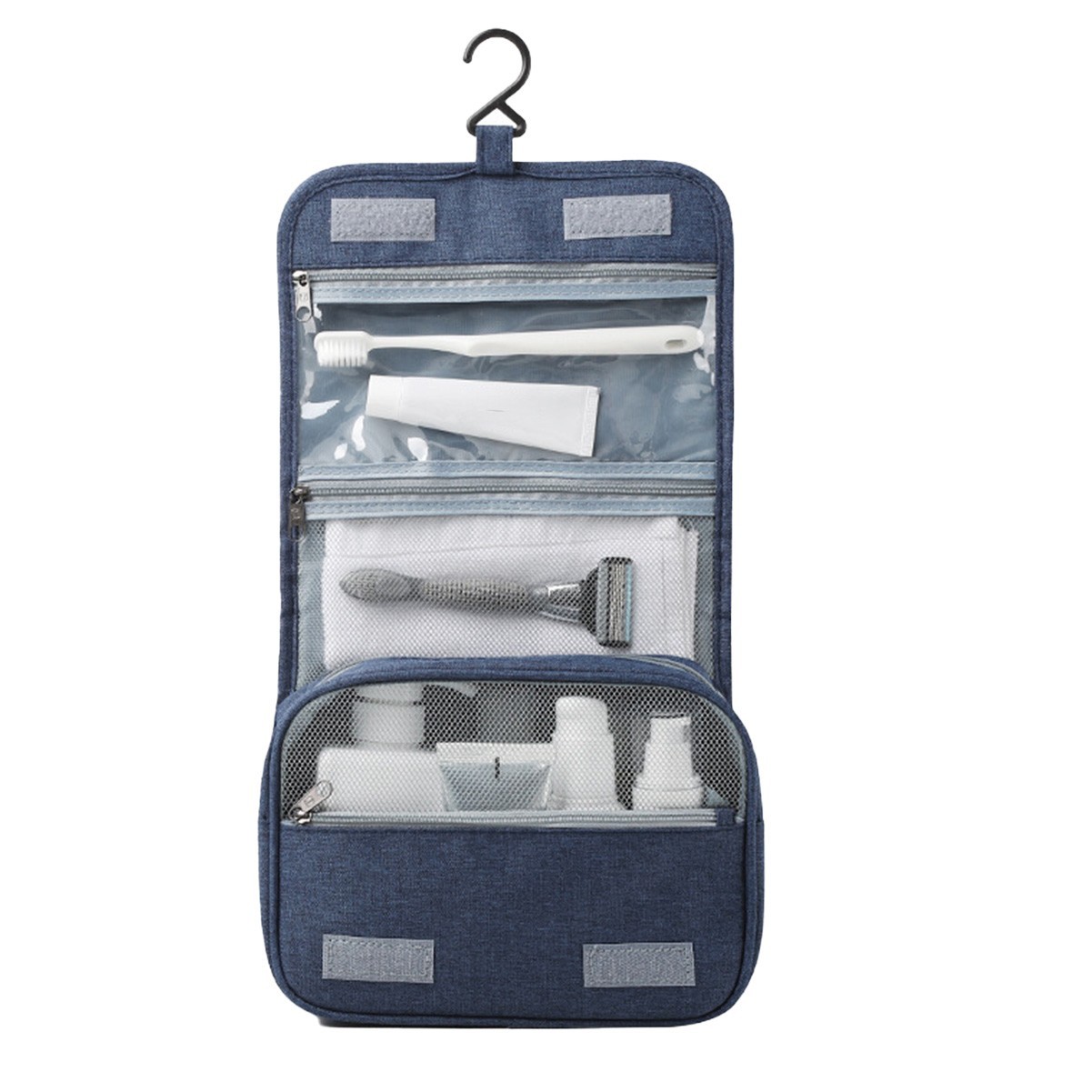 Versatile Foldable Roll-Up Travel Toiletry Bag