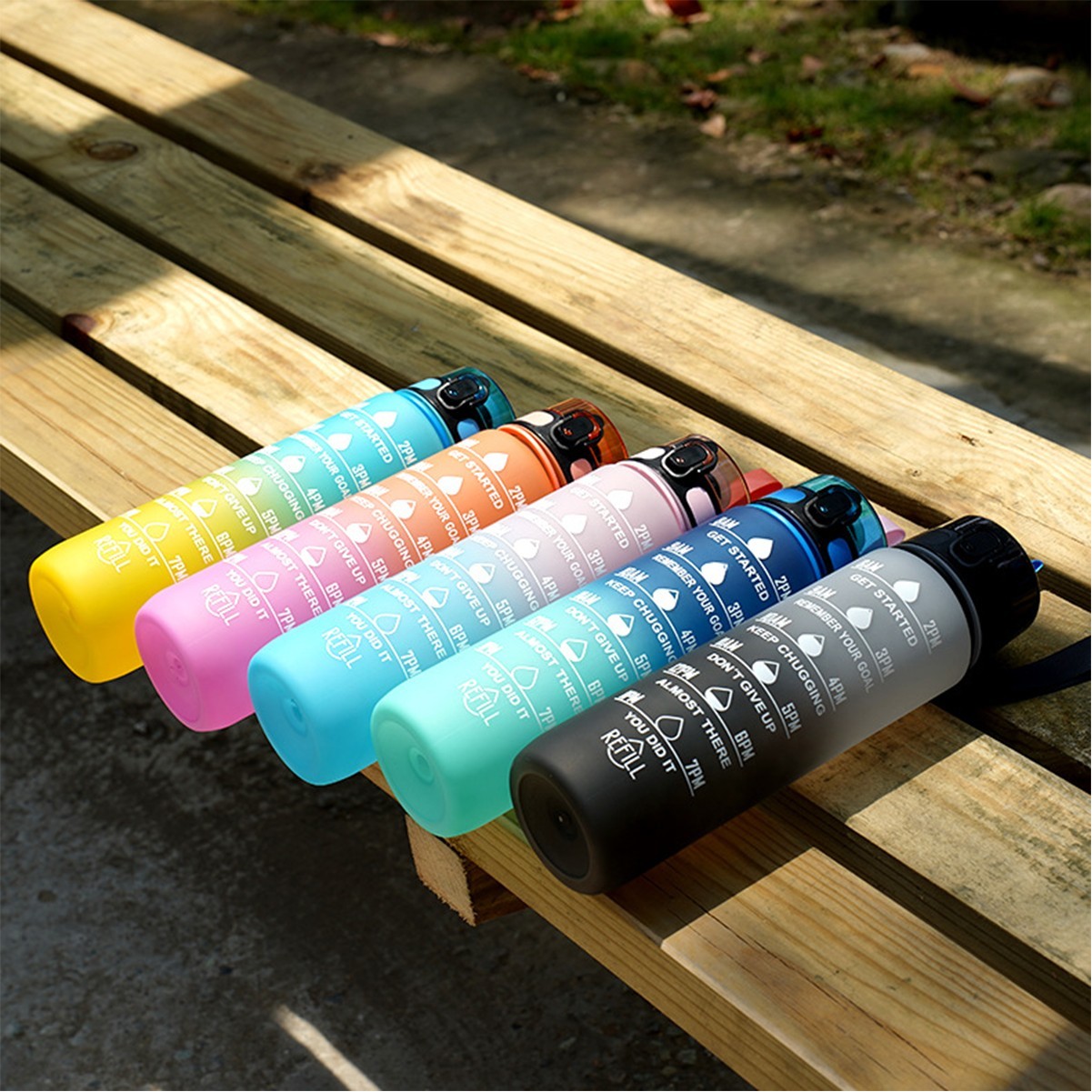 32 oz Hydration Water Bottle with Time Marker and Leak-proof Locking Lid