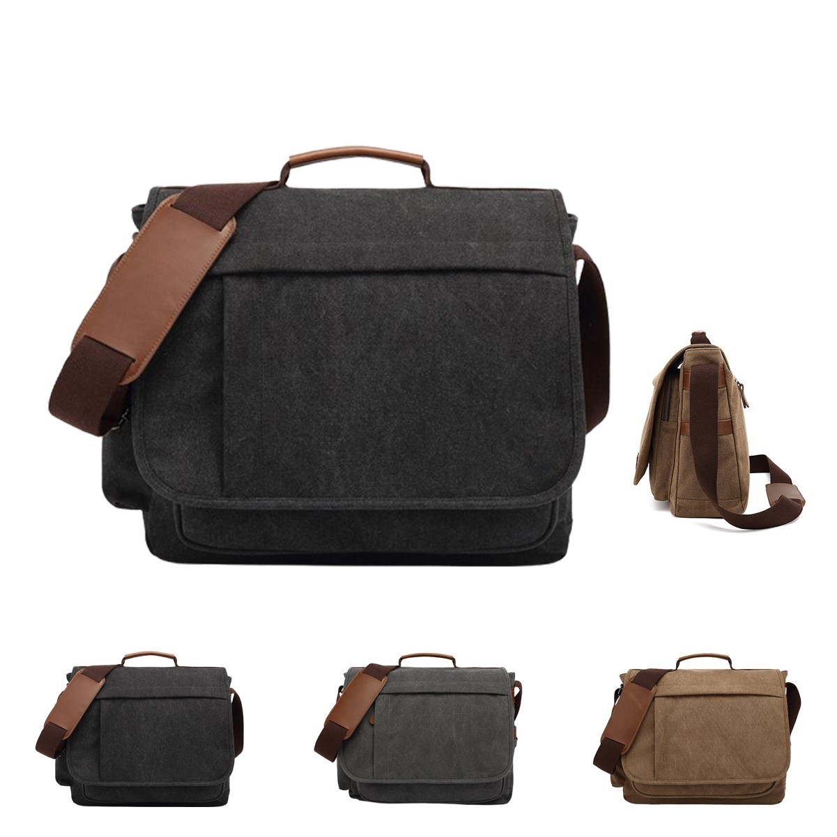 Vintage Canvas Messenger Bag