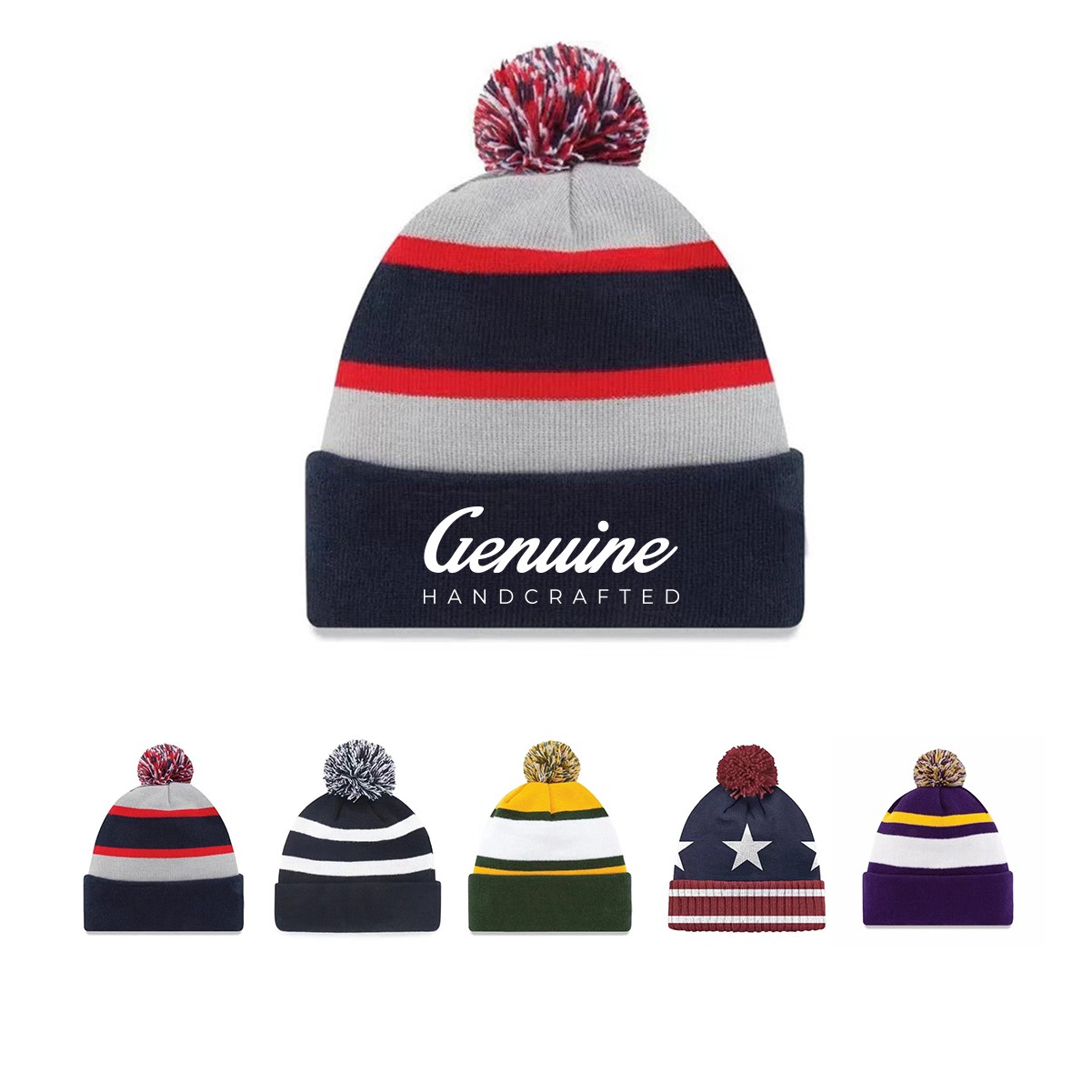 Soft Acrylic Winter Pom Hat