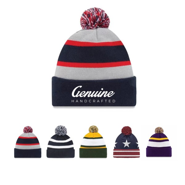 Soft Acrylic Winter Pom Hat