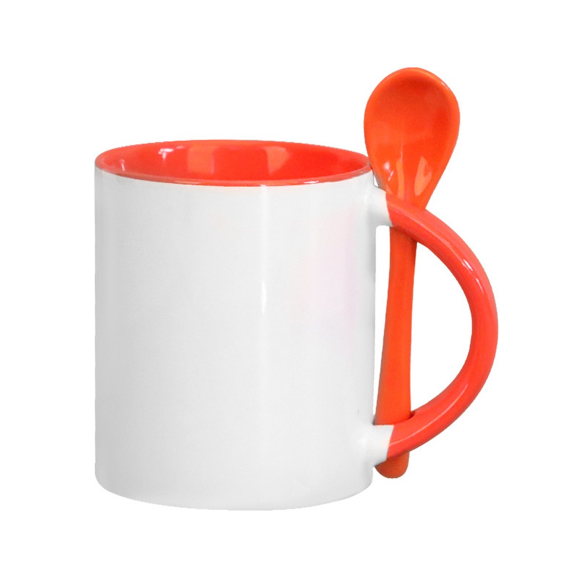 12oz Ceramic Coffee Mug with Spoon