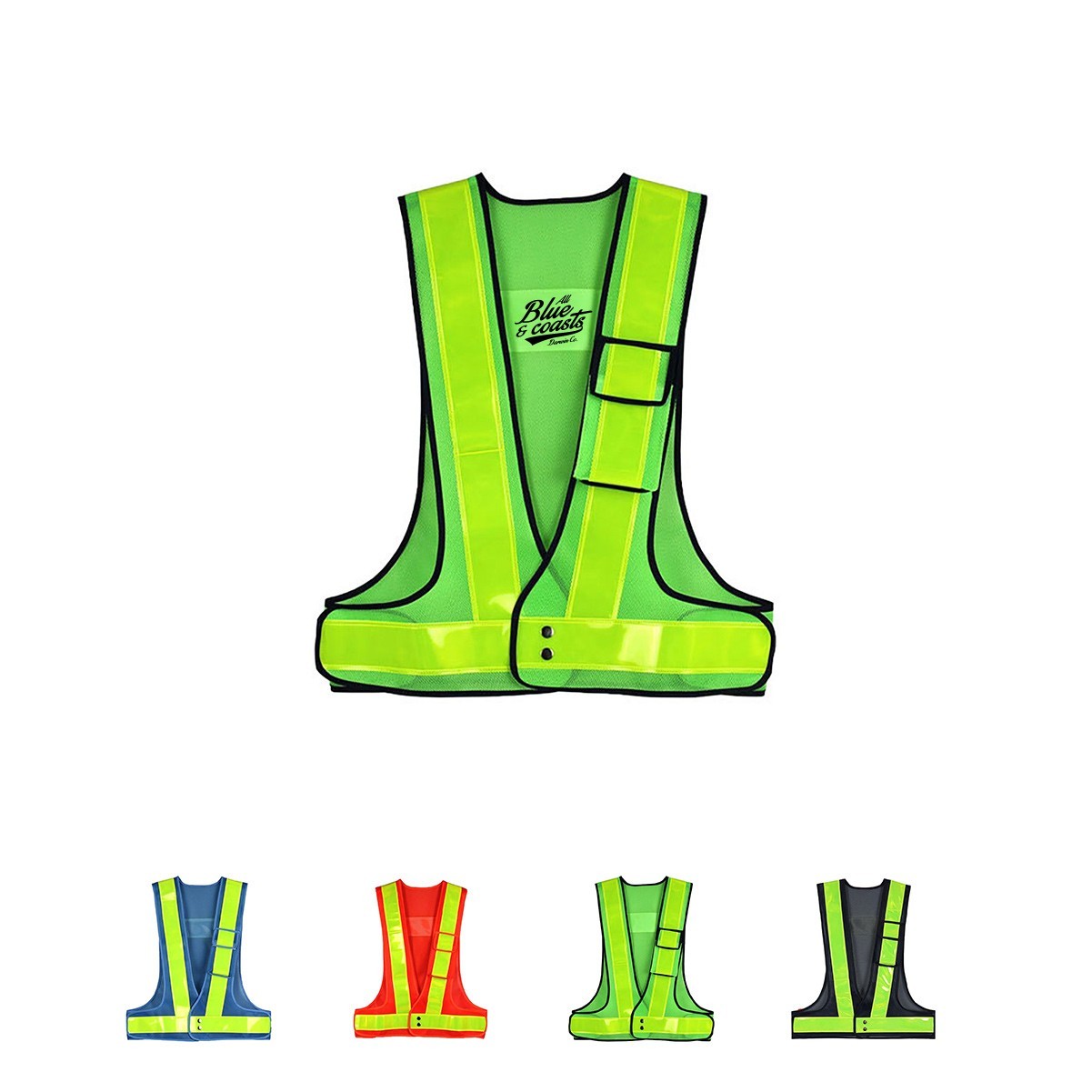 Reflective Safety Vest with Wide Striping