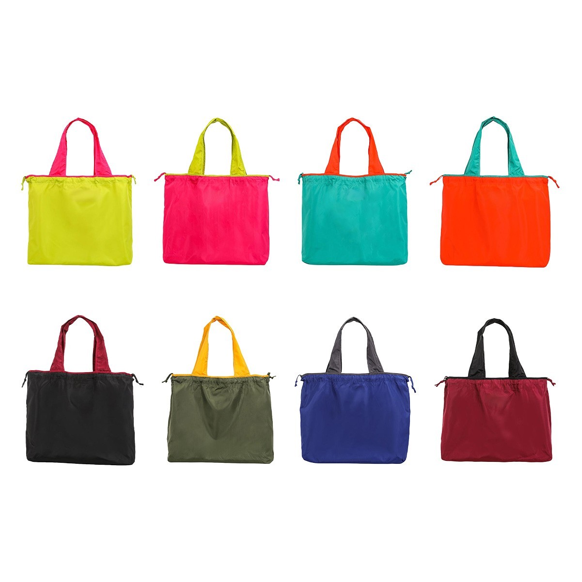 Portable Nylon Drawstring Shopping Tote Bag