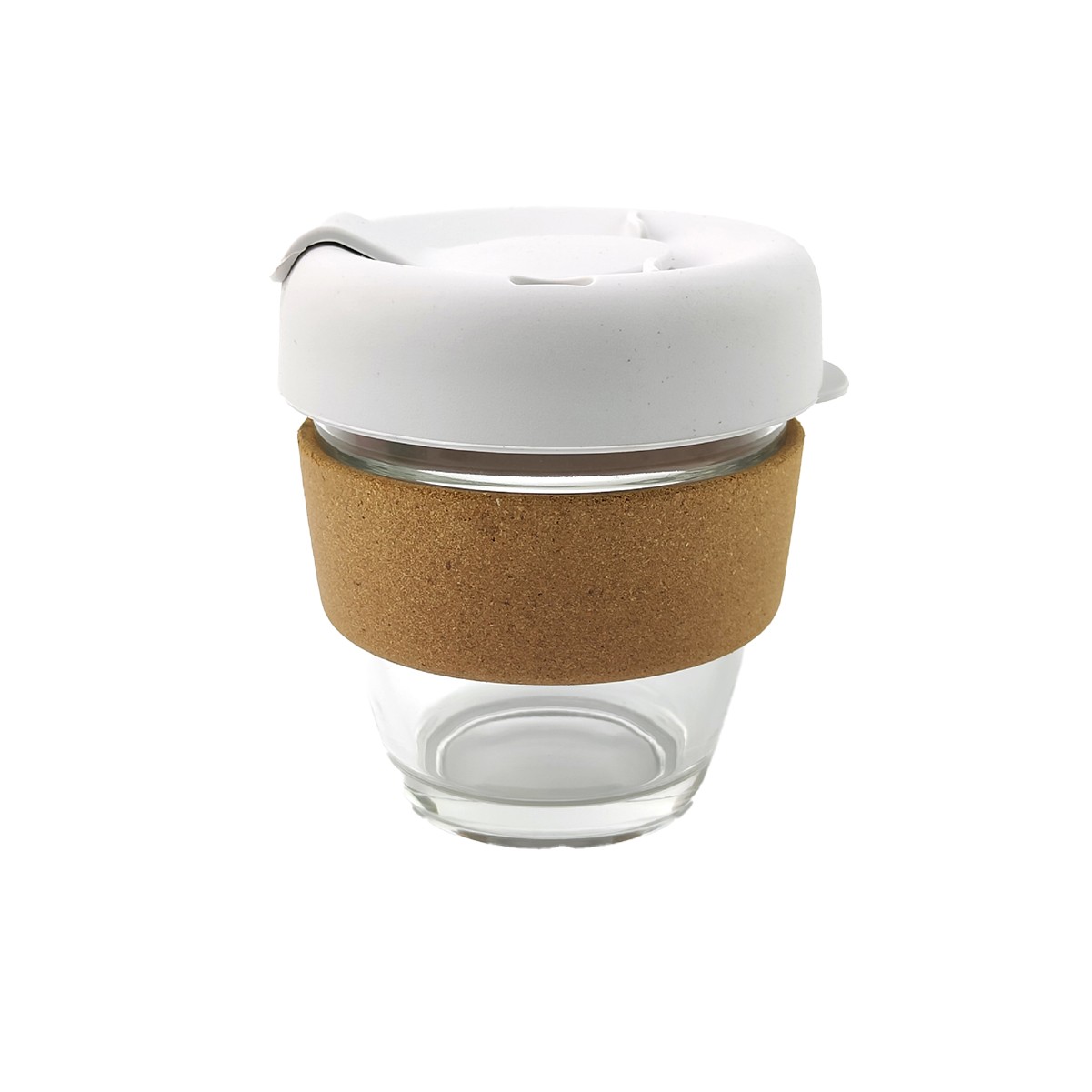 12oz Tempered Glass Coffee Tumbler with Cork Band