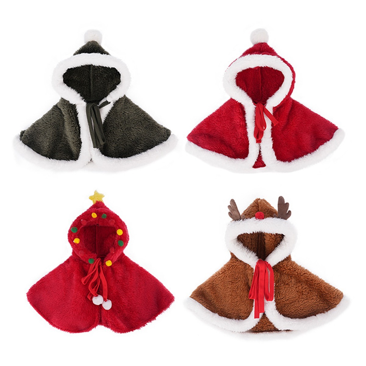 Pet Christmas Hat with Scarf Set