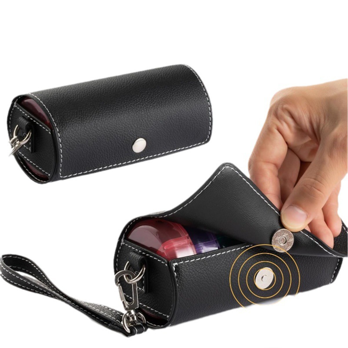 One Week Pill Box Leather Bag