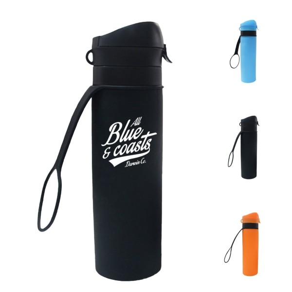 20oz Collapsible Silicone Water Bottle