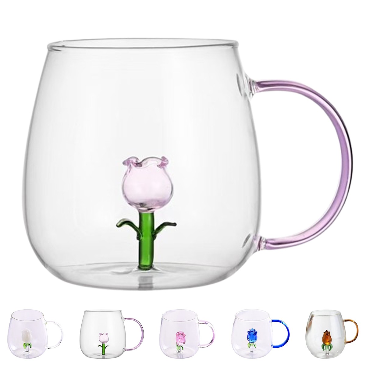 8.5oz Animal Shape Glass Coffee Mug