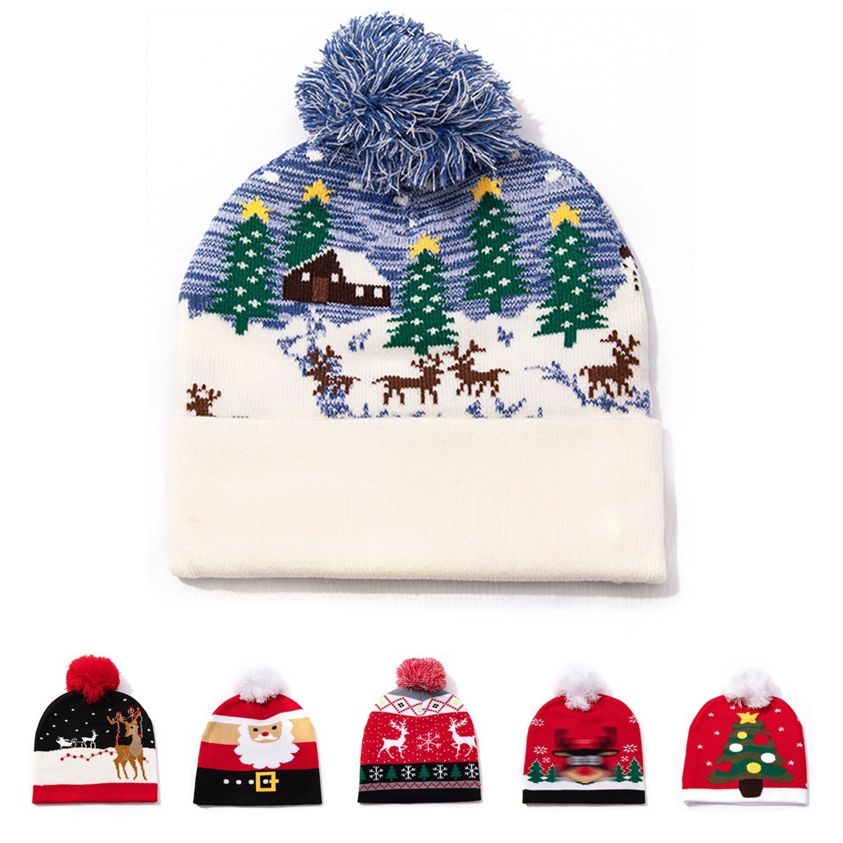 Christmas Knitted Jacquard Hat