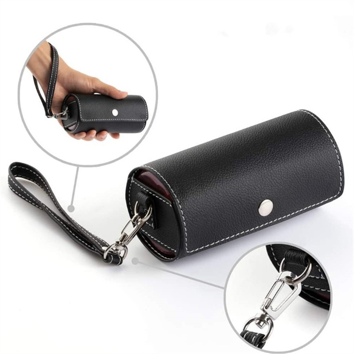 One Week Pill Box Leather Bag