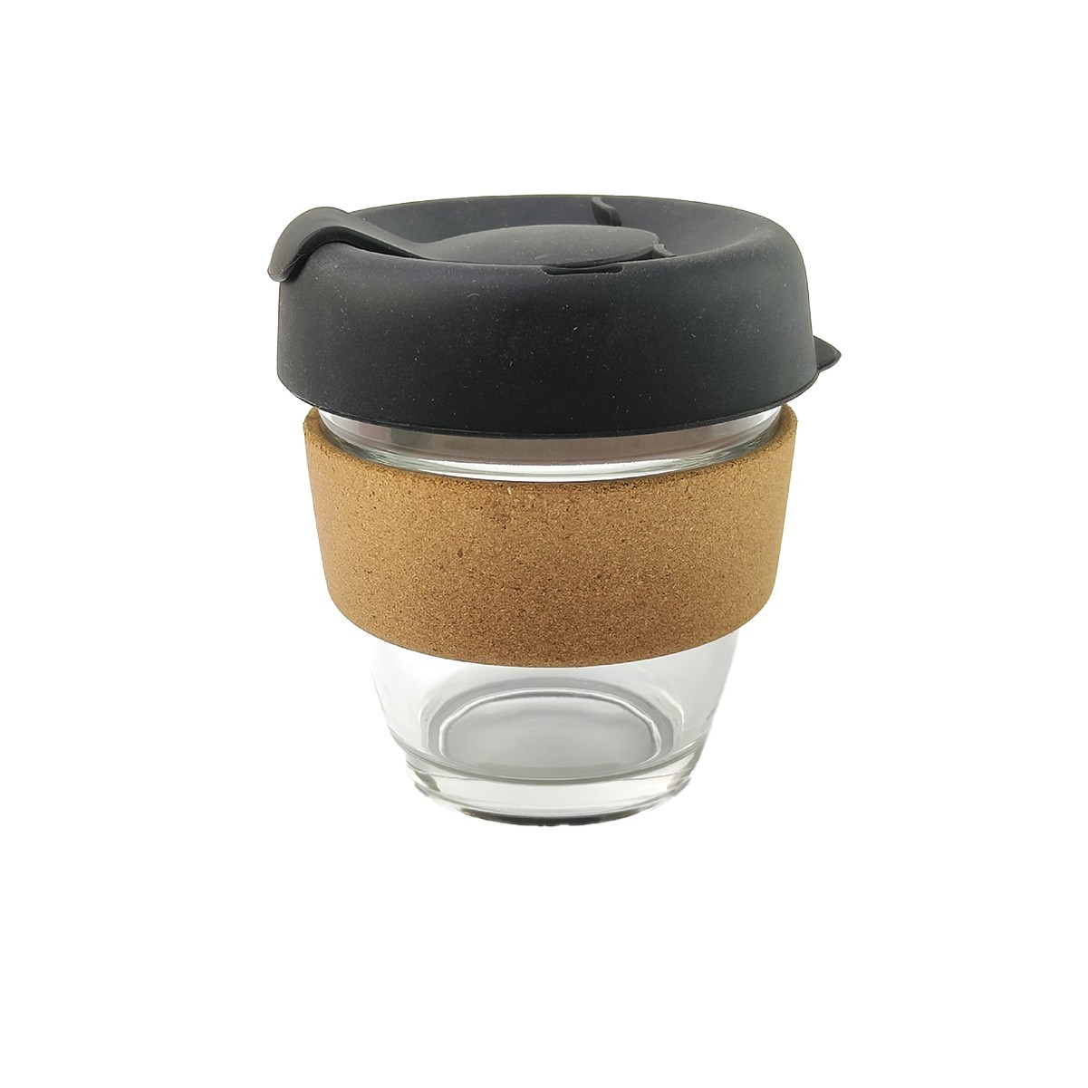 12oz Tempered Glass Coffee Tumbler with Cork Band