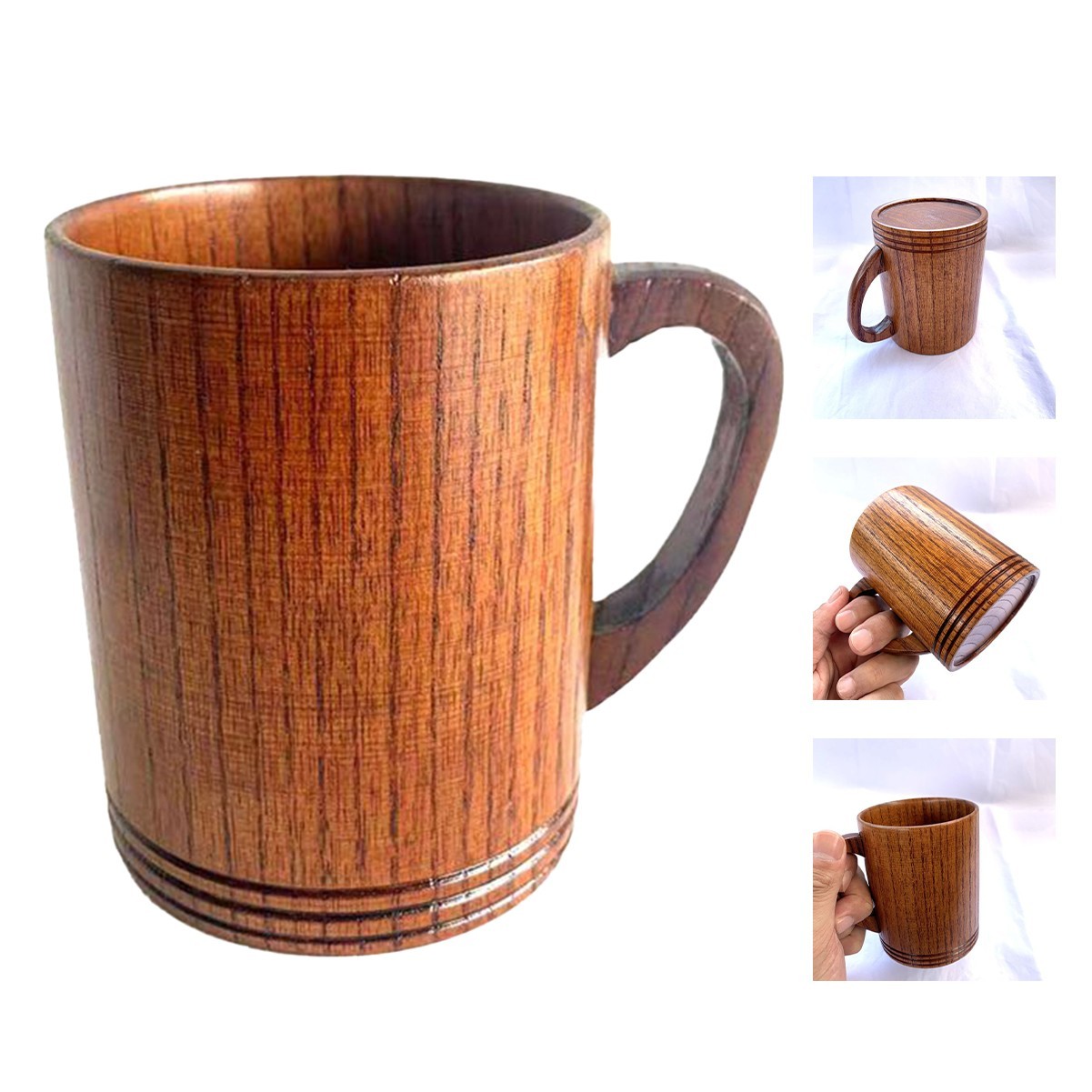 12oz Wooden Coffee Mug