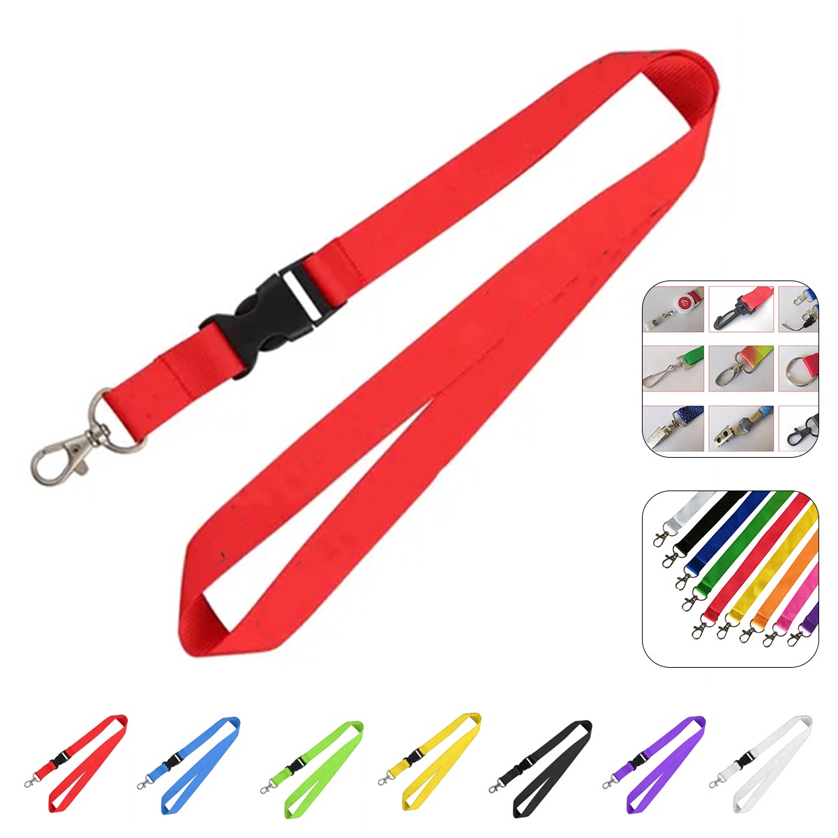 Detachable Buckle Lanyard w/ Lobster Claw