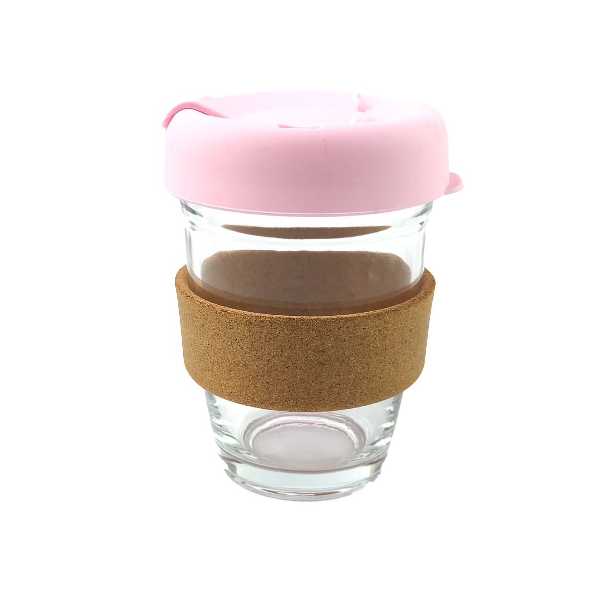 12oz Tempered Glass Coffee Tumbler with Cork Band