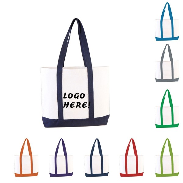 Two-Tone Canvas Tote Bag