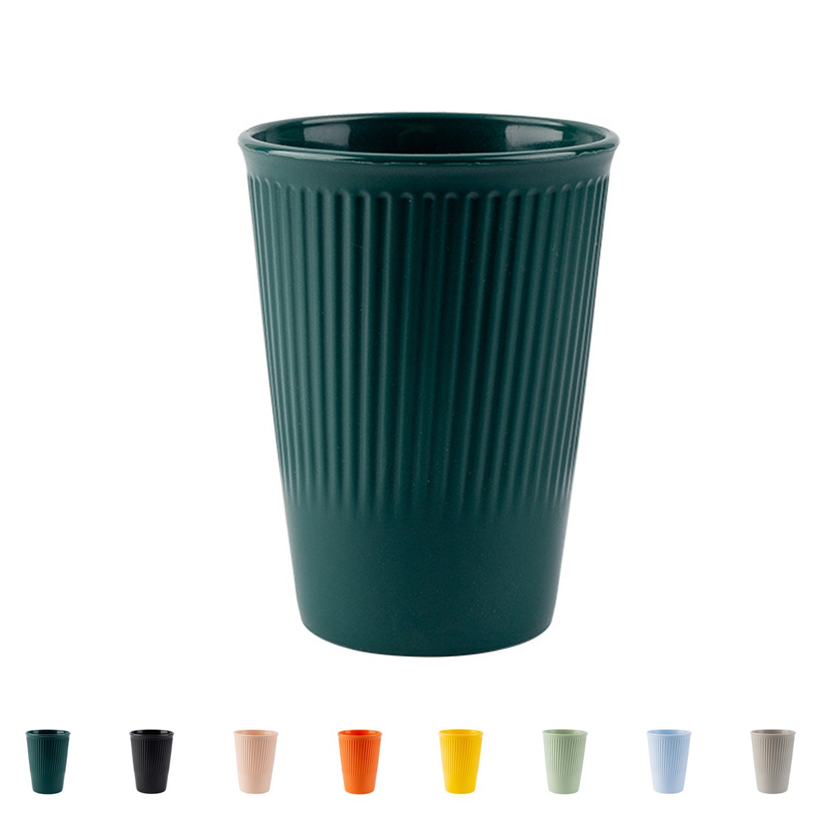 12oz Wheat Straw Fiber Reusable Mouthwash Cup