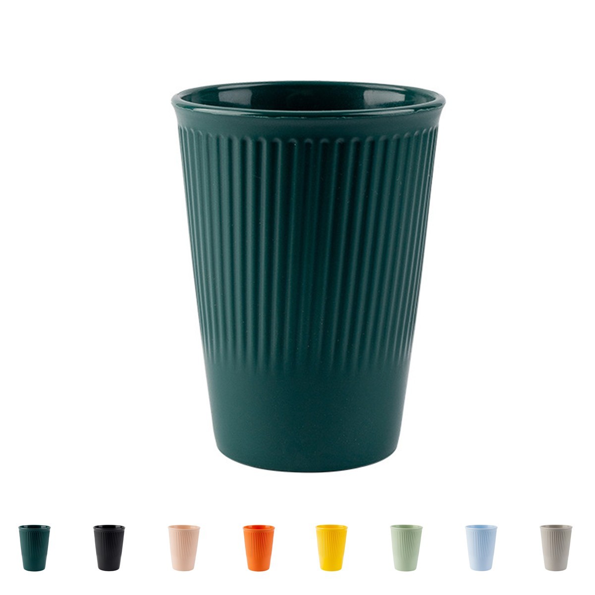 12oz Wheat Straw Fiber Reusable Mouthwash Cup