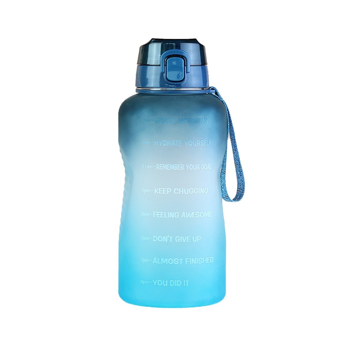 74oz Inspirational Hydration Time Marker Bottle with Straw