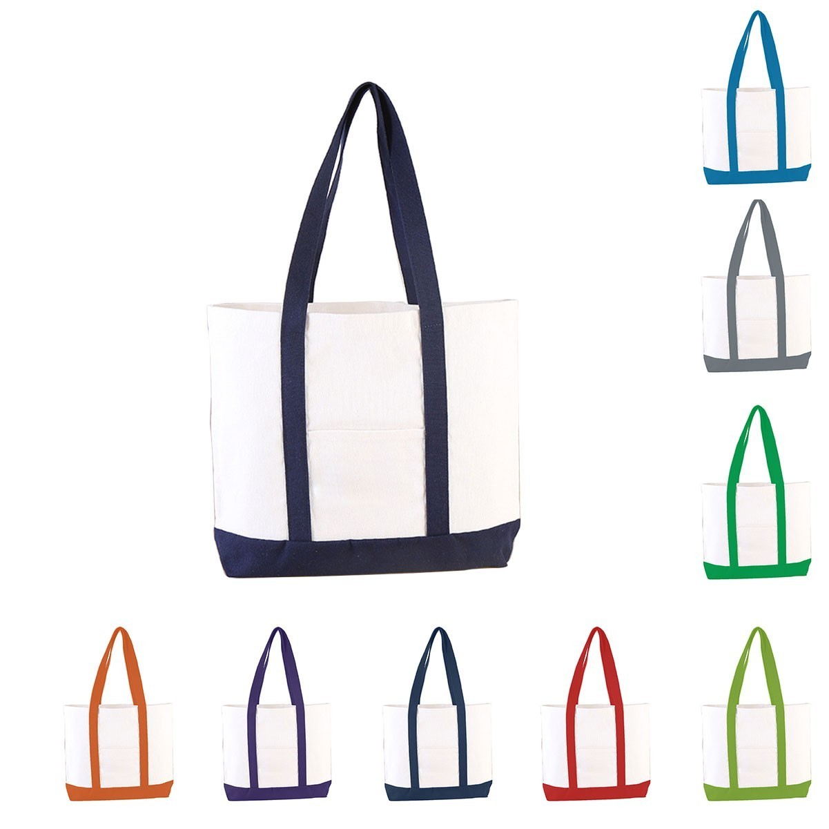 Two-Tone Canvas Tote Bag