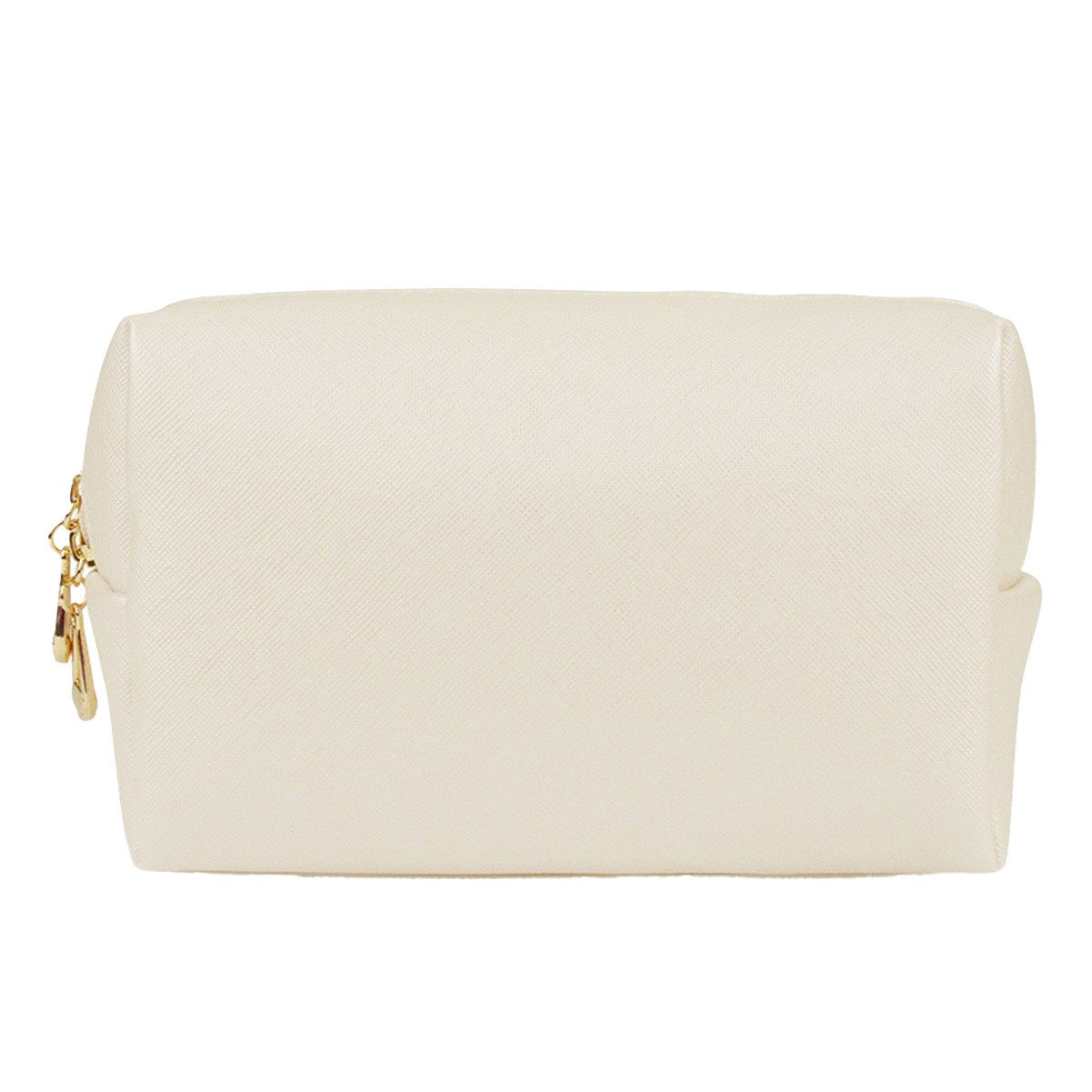 PU Vegan Leather Water-Resistant Makeup Bag with Interior Pockets