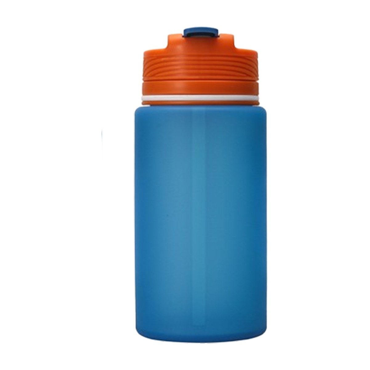 24oz Collapsible Silicone Travel Water Bottle with Leak-Proof Folding Straw Lid