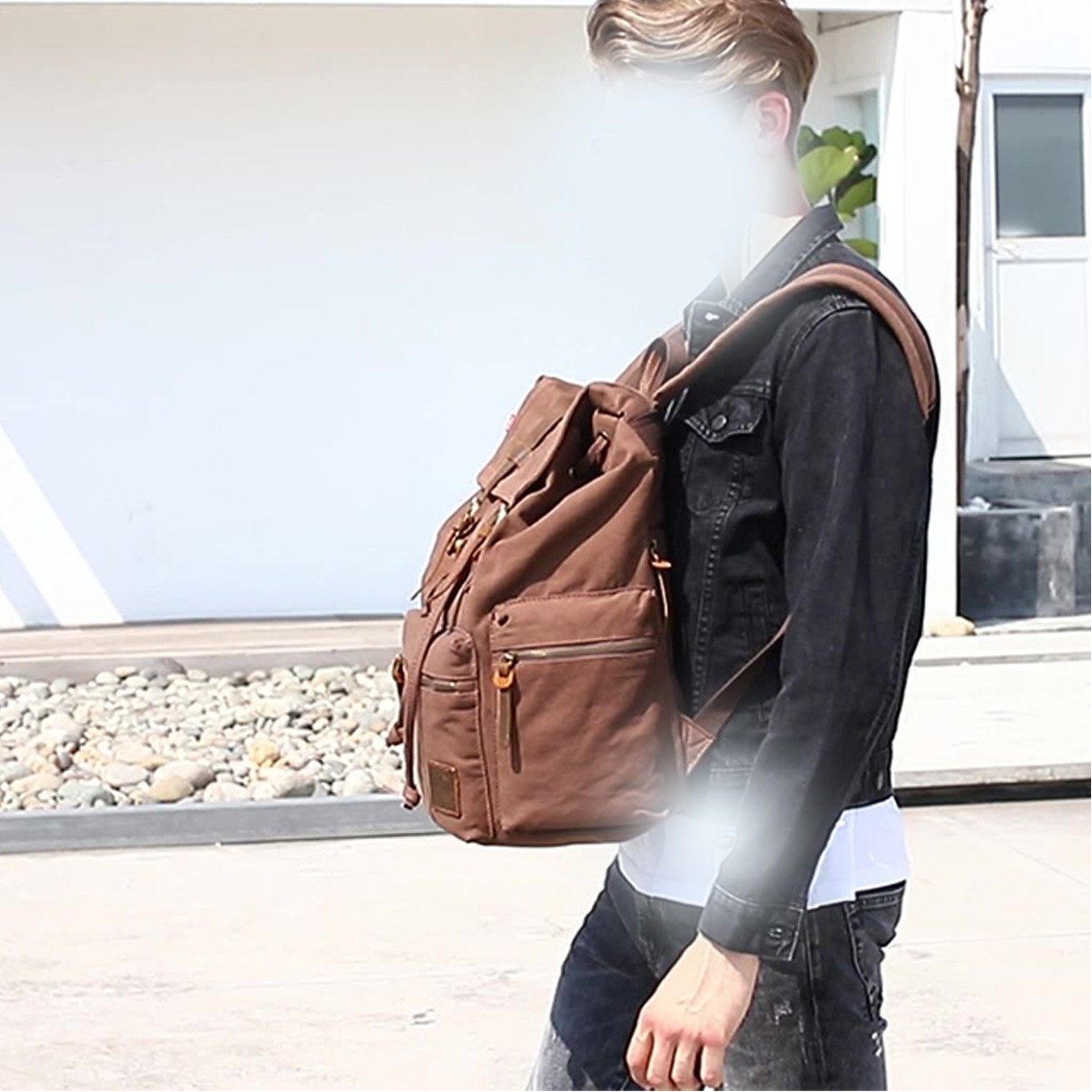 High Capacity Canvas Vintage Backpack
