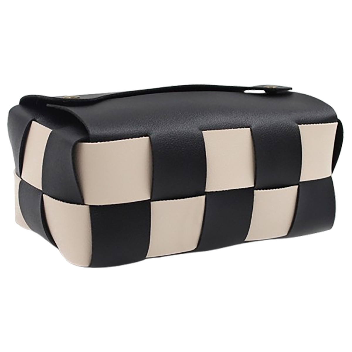 Woven PU Leather Tissue Bag