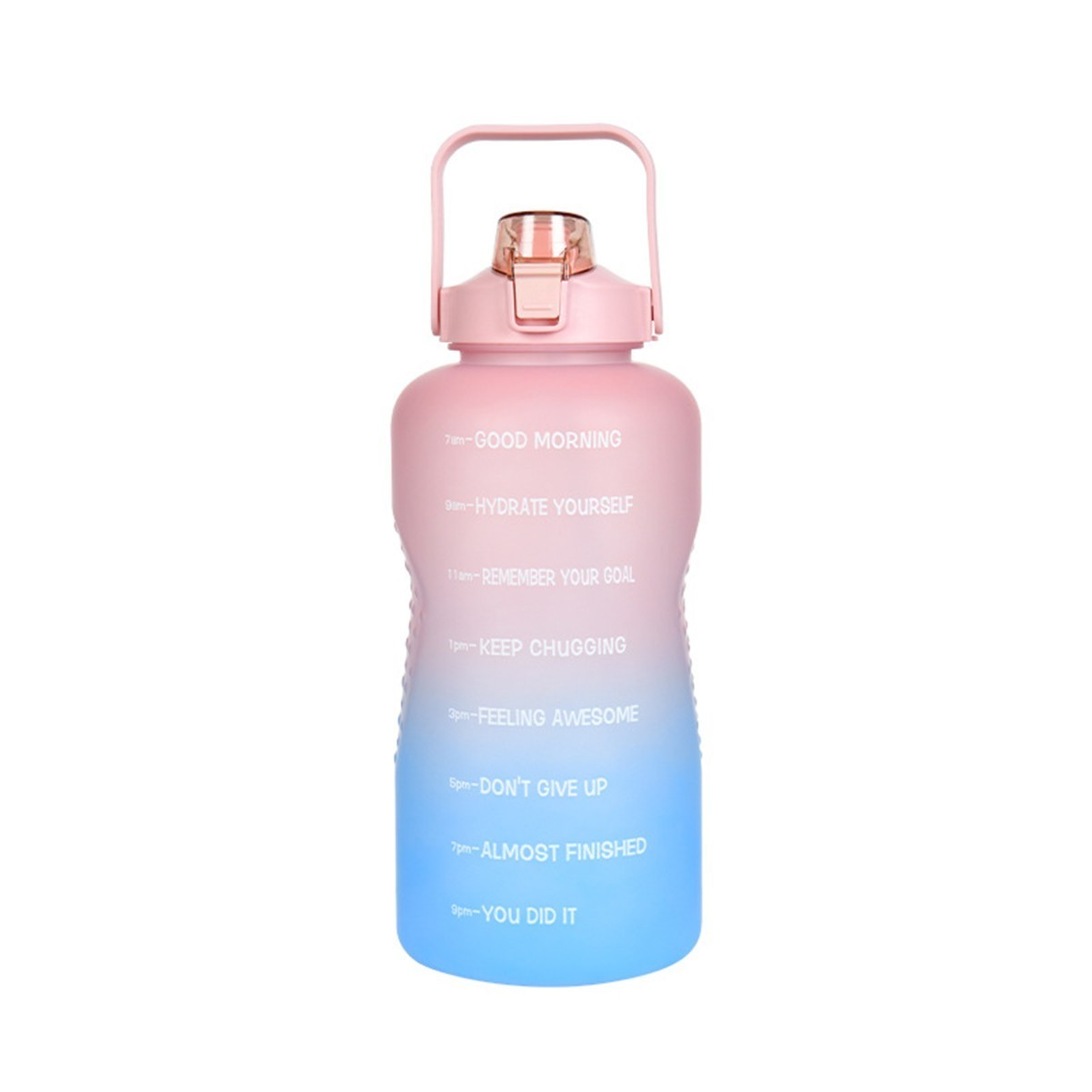 74oz Motivational Water Bottle with Time Marker and Handle