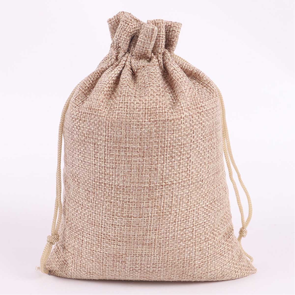 Burlap Drawstring Bag