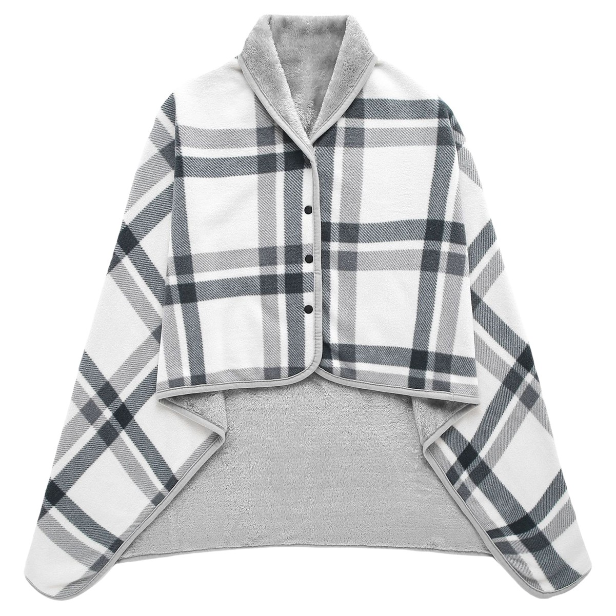 Flannel & Polyester Poncho Wrap Poncho