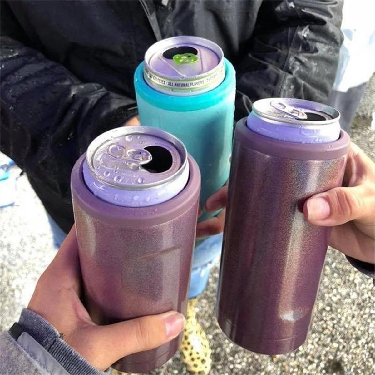 12oz Double-Walled Stainless Steel Can Holder