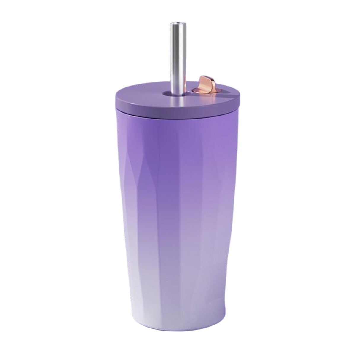 16.9 oz Elegant Stainless Steel Insulated Tumbler with Pop-up Lid and Straw