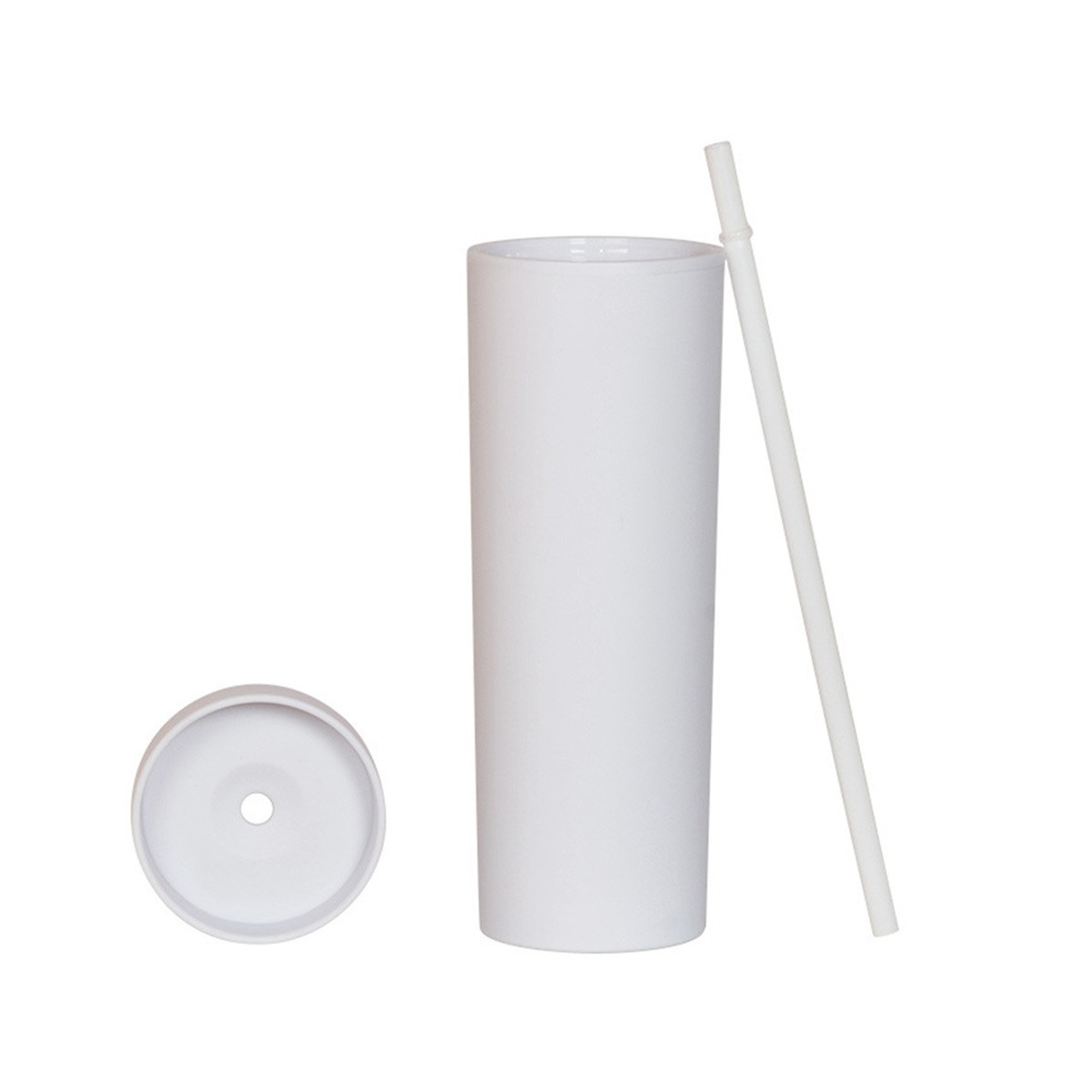 16 oz Matte Double Wall Tumbler with Straw