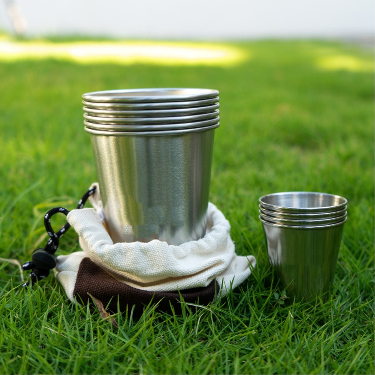17oz Stainless Steel Camping Cup Set