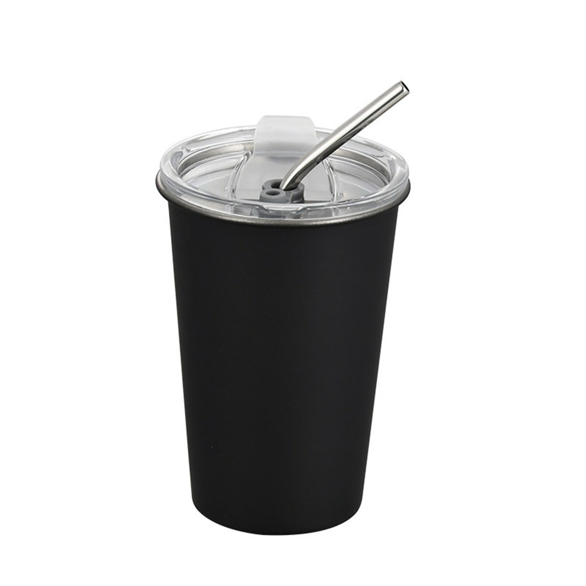 17oz Insulated Stainless Steel Tumbler with Straw and Lid