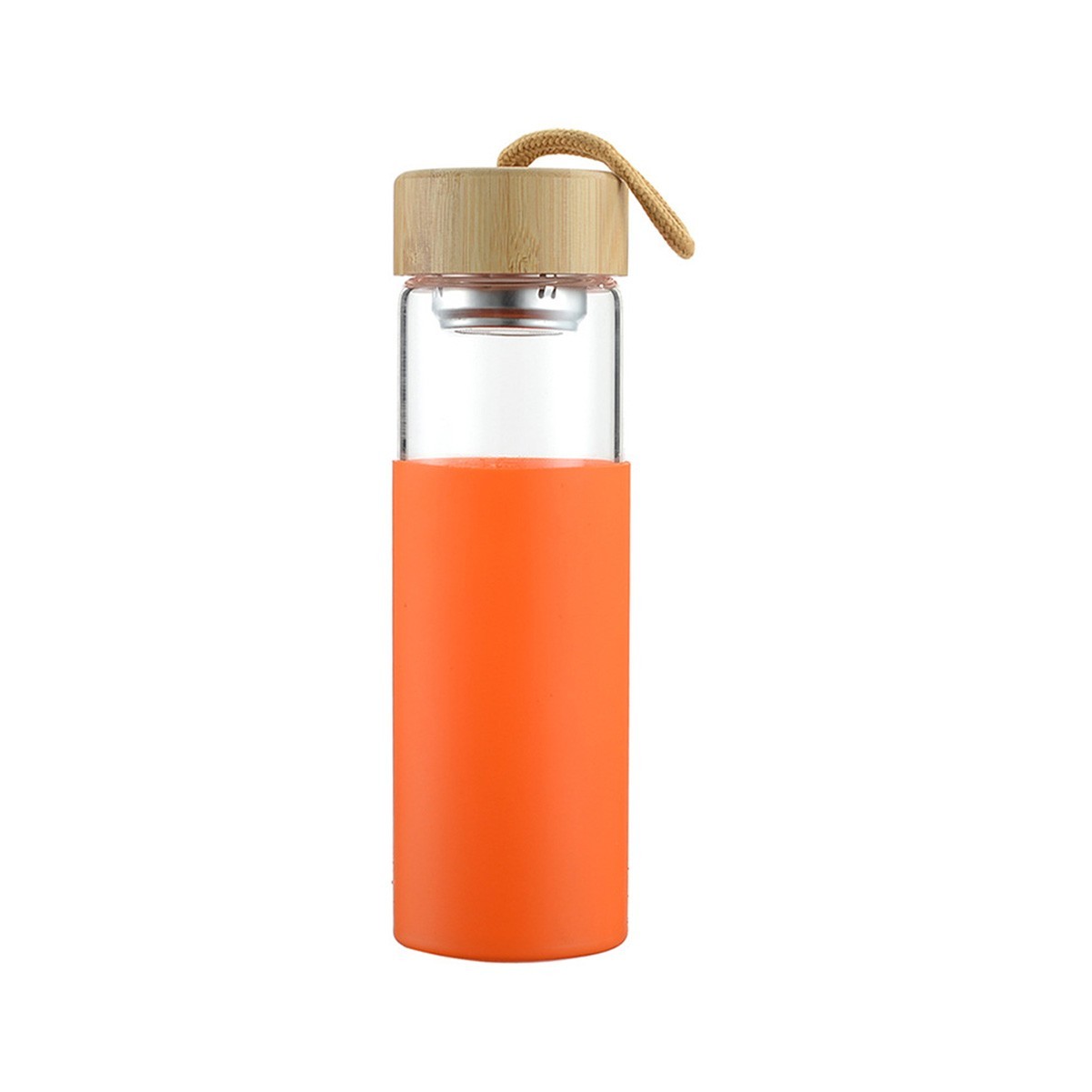 16 oz Borosilicate Glass Water Bottle with Protective Case