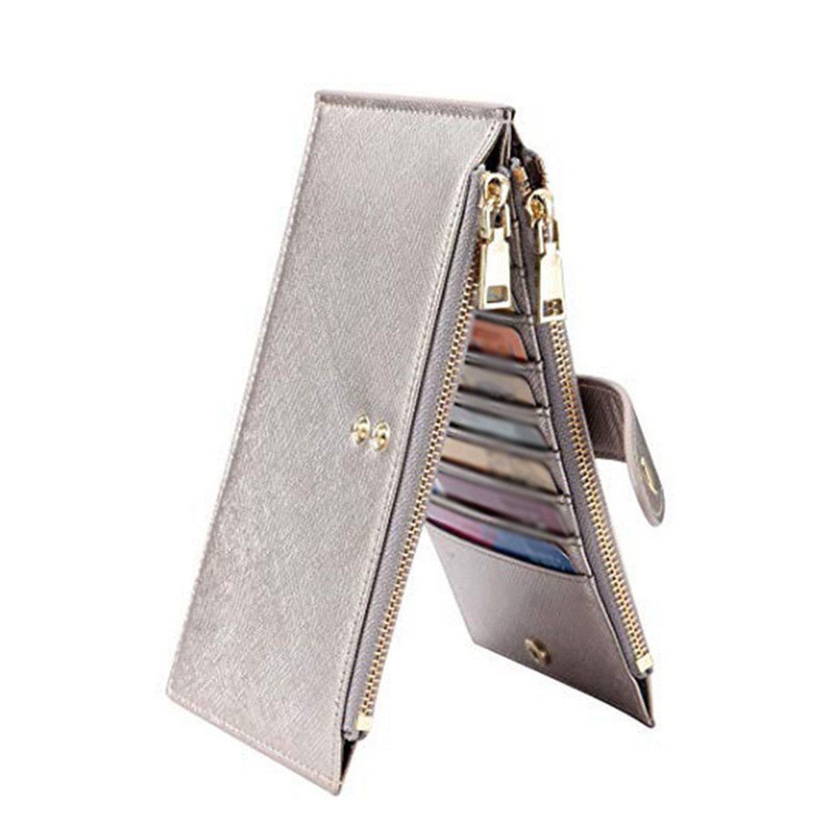 Multi-Pocket Zippered Travel Wallet