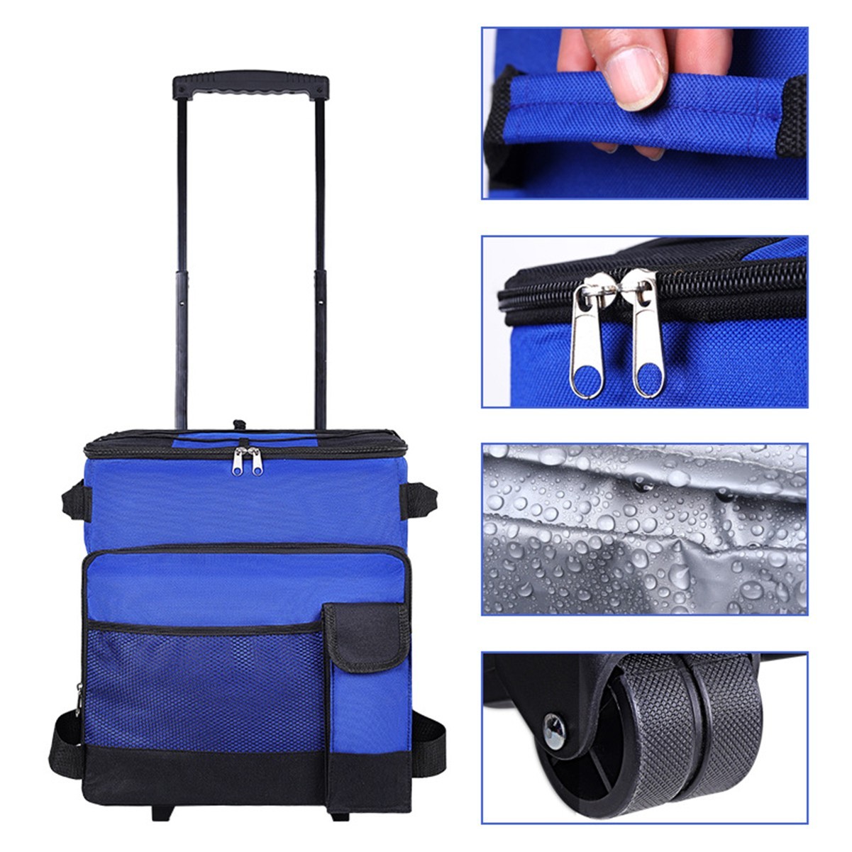 Collapsible Rolling Cooler Bag with Wheels