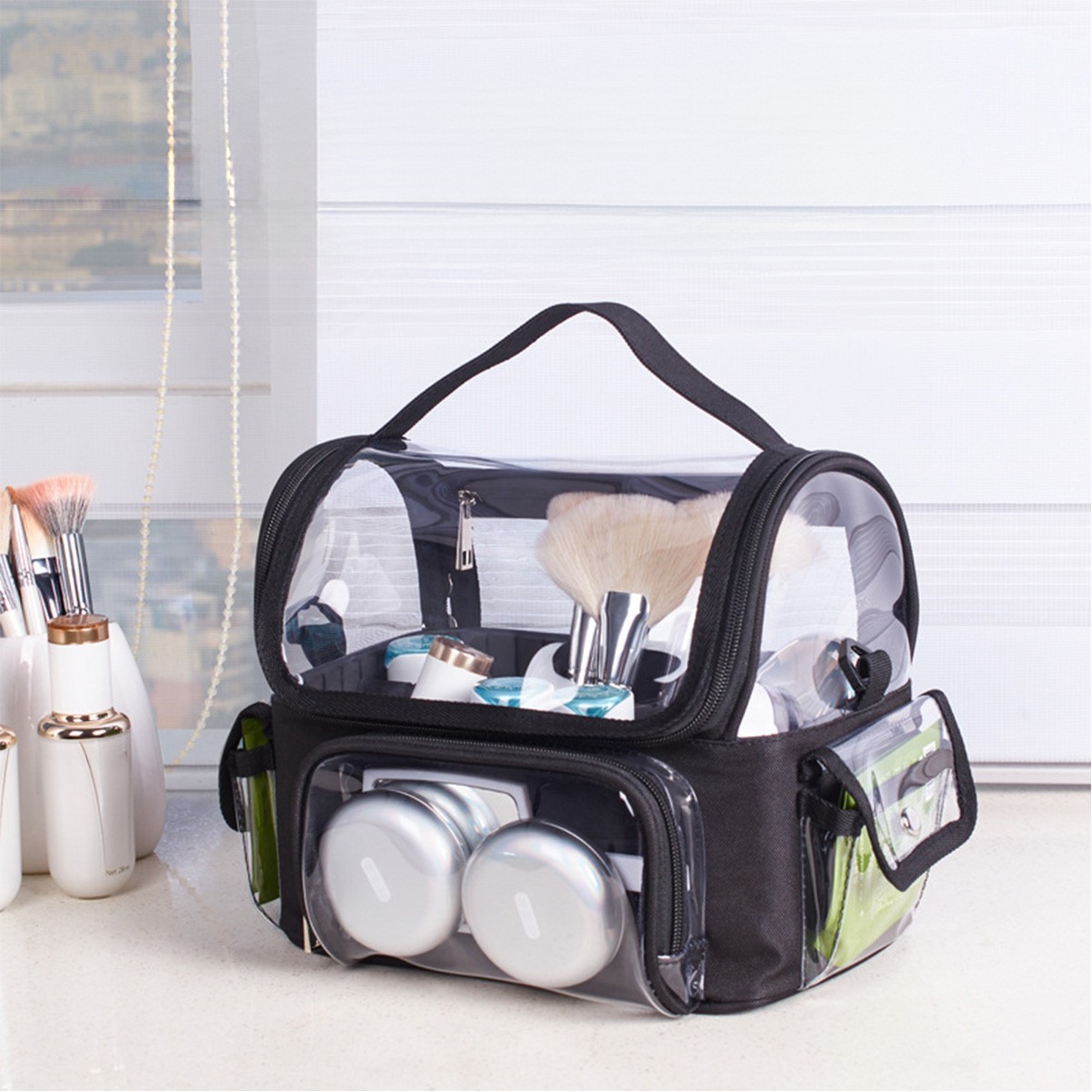 Clear Travel Makeup Organizer Bag