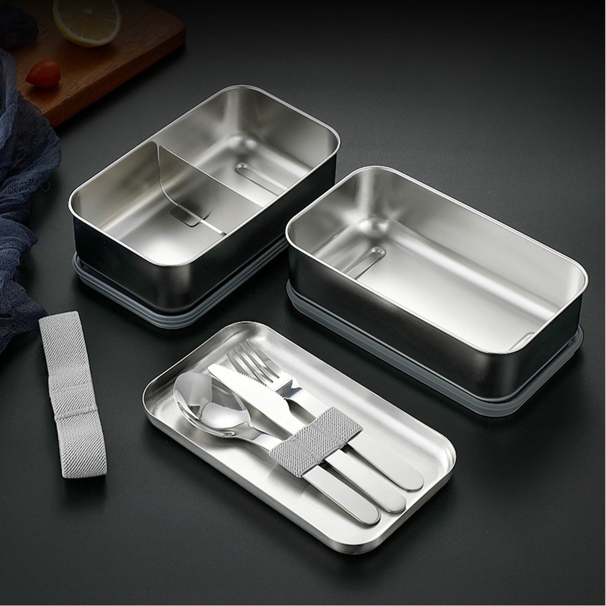 Japanese Style Stainless Steel Bento Lunch Box