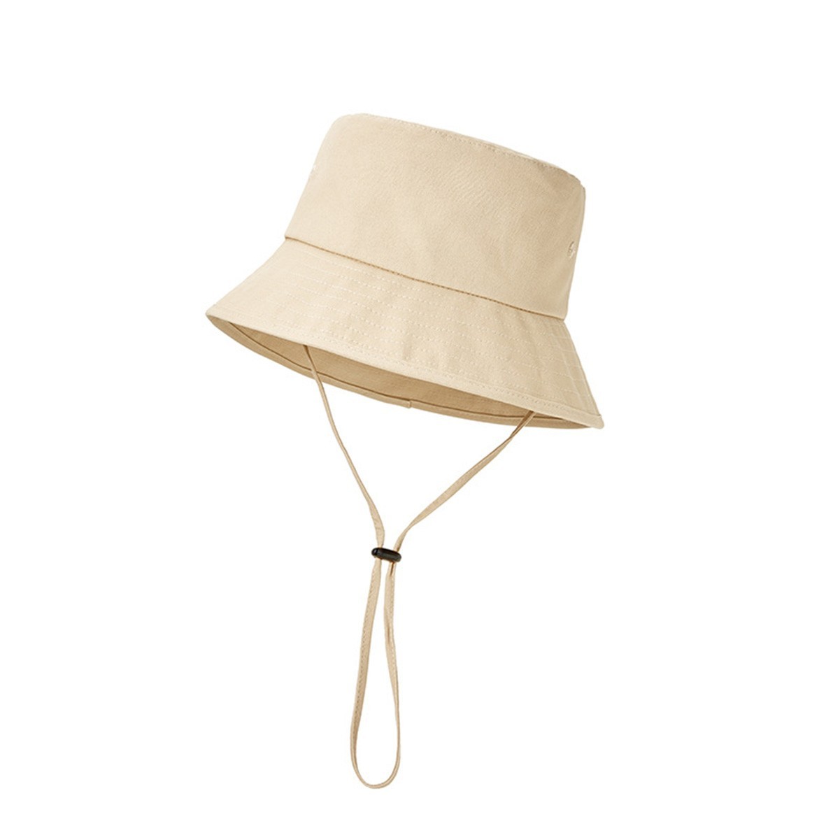 Wide Brim Cotton Sun Hat with Adjustable Drawcord