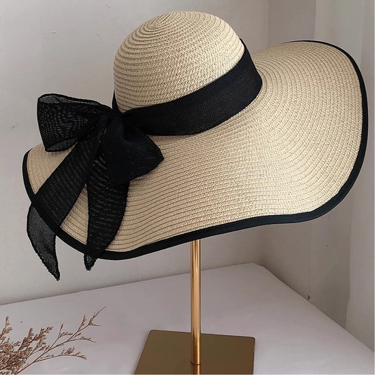 Big Bowknot Straw Hat