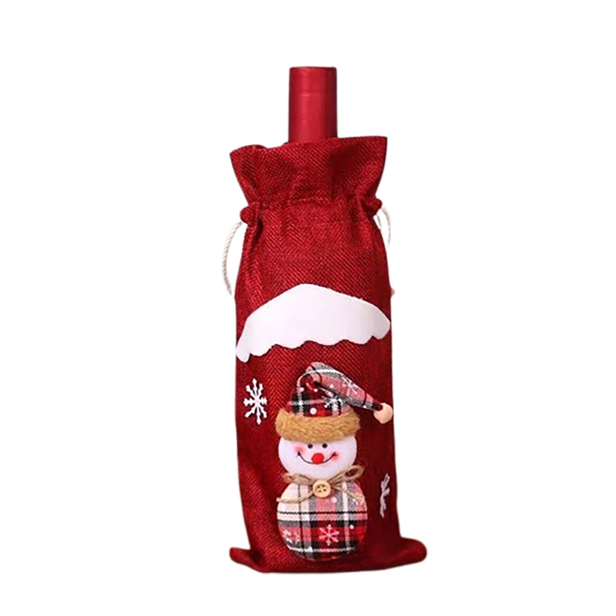 Festive Wine Drawstring Bag