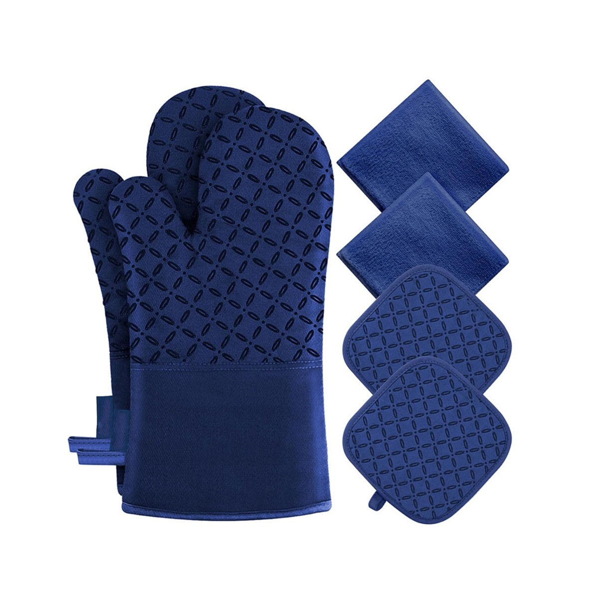 Cotton Oven Mitten 4 Piece Set
